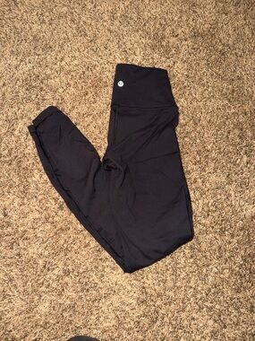 lululemon athletica Black With Mesh Leggings